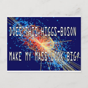 Higgs-Boson-Masse Postkarte