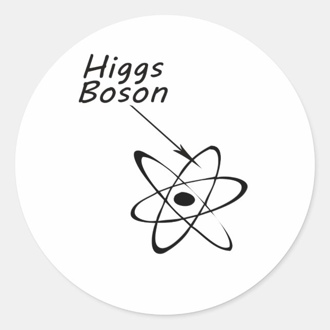Higgs Boson Runder Aufkleber (Vorderseite)