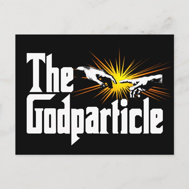 Higgs Boson The Godteilchen - Funny Physical Nerd Postkarte (Vorderseite)