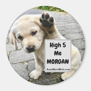 High 5 Me MORGAN Welpe Magnet
