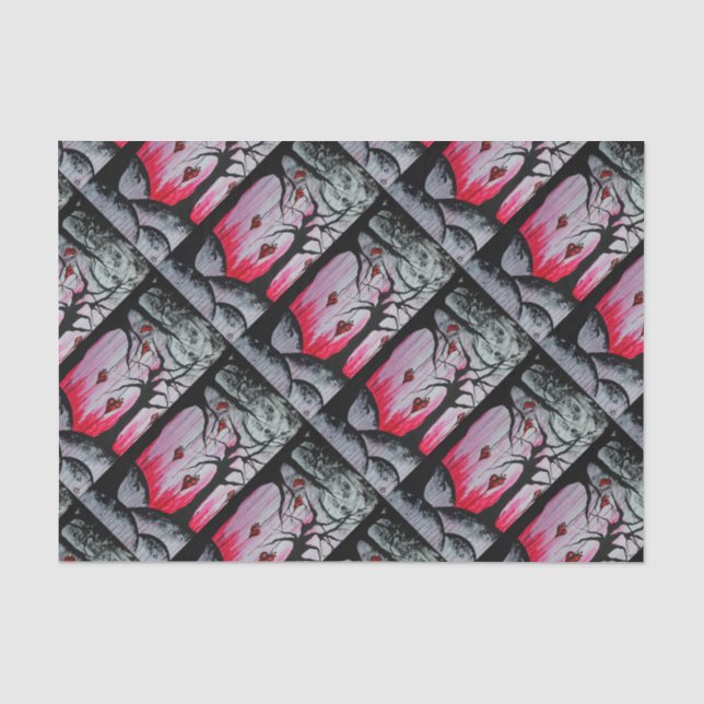 High and Dry Hearts Trees Goth Hearts Fantasy Art Seidenpapier (Vorderseite)