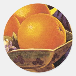 High Ball California Orange Runder Aufkleber