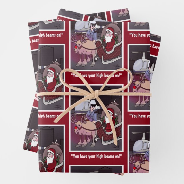 High Beams Holiday Wrapping Paper Sheet Geschenkpapier Set (Beispiel)