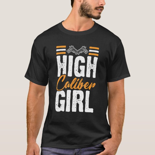 High Caliber Girl Women's Gun 2. Änderung Patri T-Shirt (Vorderseite)
