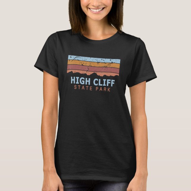 High Cliff State Park Wisconsin Retro Cool T-Shirt (Vorderseite)