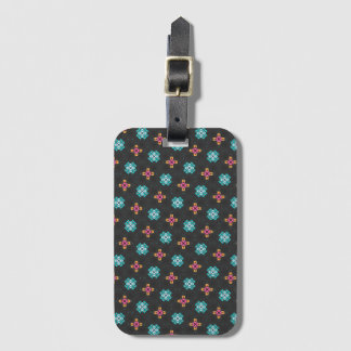 High-Contrast Black and Neon Geometric Laptop Case Gepäckanhänger