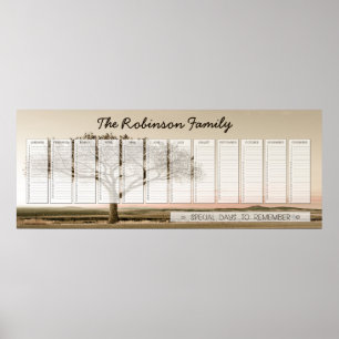 High Country Family Dauerkalender Benutzerdefinier Poster
