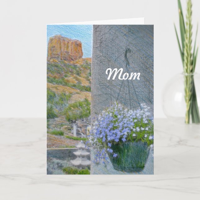 High Desert Garden Carte d'anniversaire pour maman (Devant)
