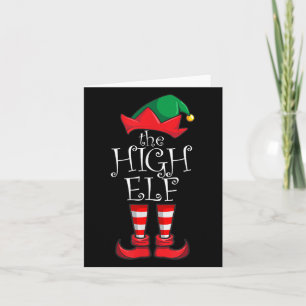 High Elf Matching Family Weihnachten Party Pajama Karte