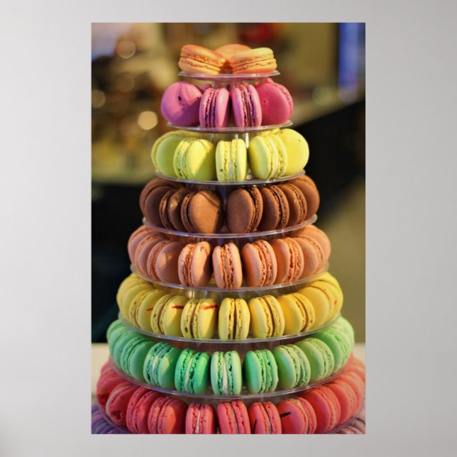 High End Bäckerei Goods Französischer Macarons Tow Poster (Vorne)