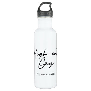 High-End Gay - Der weiße Lotus Edelstahlflasche