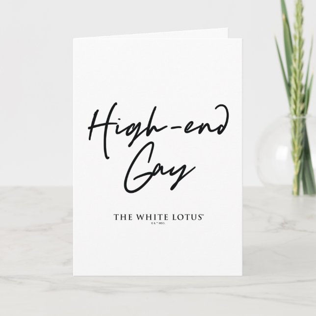 High-End Gay - Der weiße Lotus Karte (Vorderseite)