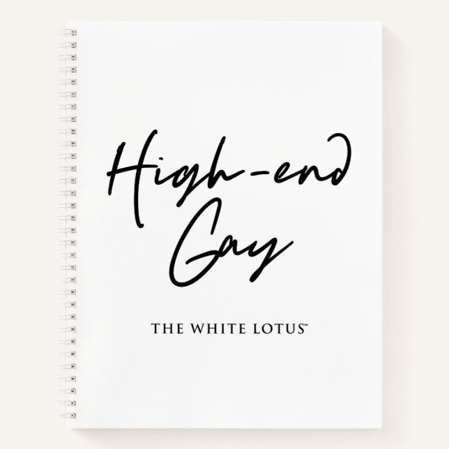 High-End Gay - Der weiße Lotus Notizbuch (Vorderseite)