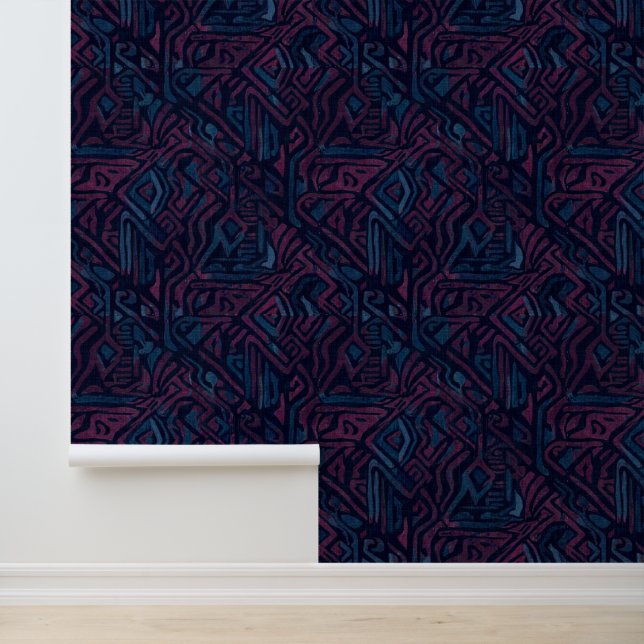 High End Textured African Regal Design Tapete (Anwendung)
