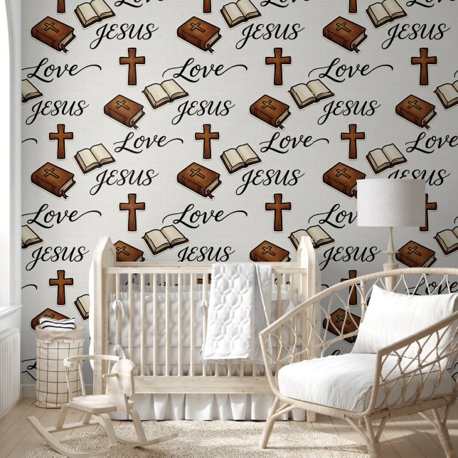 High End Textured Faith Inspired Design Tapete (Kinder)