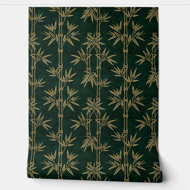 High End Textured Rich Bamboo Design Tapete (Abrollen)