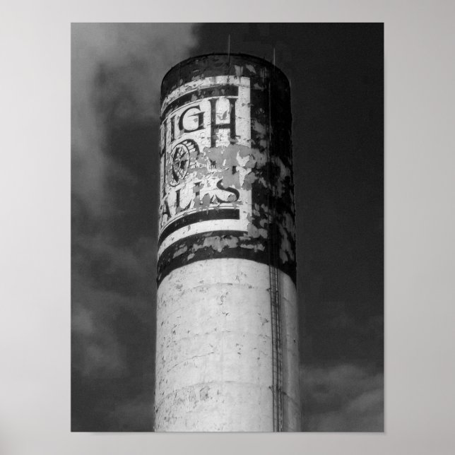 High Falls B&W Fotograf Rochester NY Poster (Vorne)