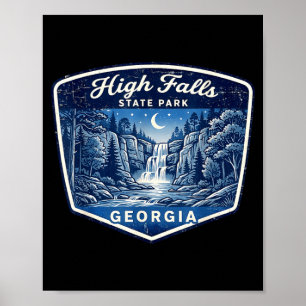 High Falls State Park Wasserfall Natur Wandern Poster