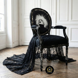 High Fashion Schwarz-Weiß-Fotografie Decoupage Seidenpapier