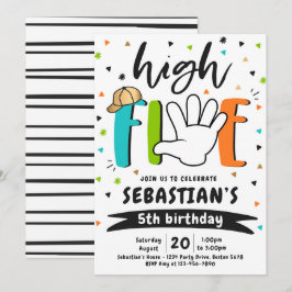 High Five Birthday Hi 5. Geburtstagsparty Einladung