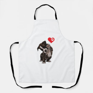 High Five Heart Bulldog Pup I Liebe Boxer Dog Love Schürze