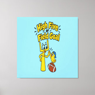 High Five oder Field Goal Cartoon-Kinderbekleidung Leinwanddruck