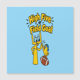 High Five oder Field Goal Cartoon-Kinderbekleidung Magnetkarte