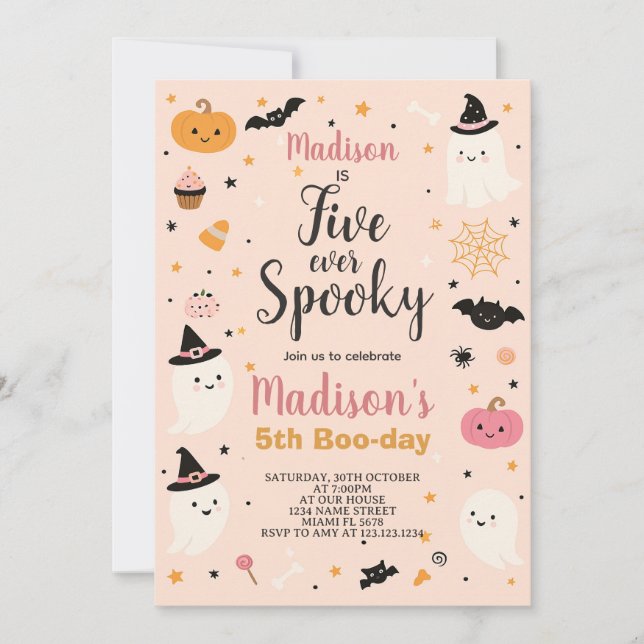 High Five Spookies Kids Halloween Geburtstag Einla Einladung (Vorderseite)