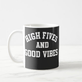 High Fives and Good Vibes Retro Coffee Mug Kaffeetasse