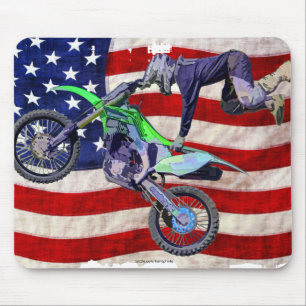 High Flying Freestyle Motocross Rider Mousepad