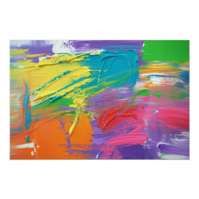 High-Gloss Abstract Explosion Poster (Vorderseite)
