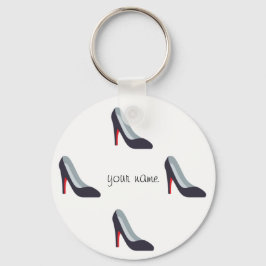 High Heel Emoji und '' Dein Name hier " Schlüsselanhänger