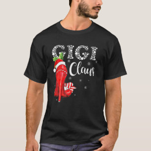 High Heel Gigi Santa Claus Weihnachten Pajama Xmas T-Shirt