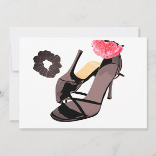 High Heel Schuh Couture Brautparty-Einladung Einladung