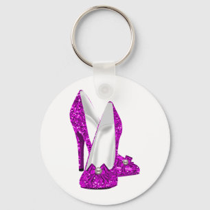 High Heel Schuhe Stileto Glitter Rosa Schlüsselanhänger