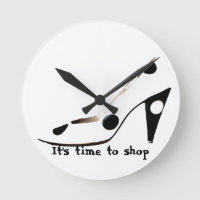 High Heel Shoe Fashionista Wall Clock