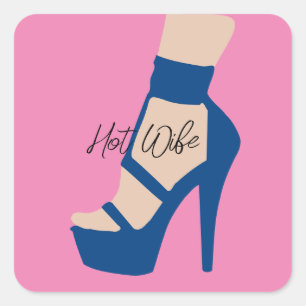 High Heel Shoel Thunder_Cove Quadratischer Aufkleber