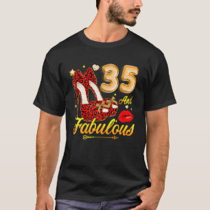 High Heels 1988 Floral 35 und fabelhaft 35. Geburt T-Shirt