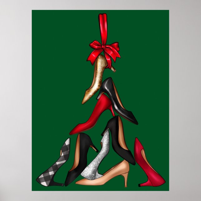 High Heels Christmas Tree Poster (Vorne)