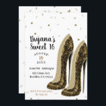 High Heels Fashion Shoes Glam Schönheit Sweet 16 Einladung<br><div class="desc">Anpassen für jedes Ereignis.</div>