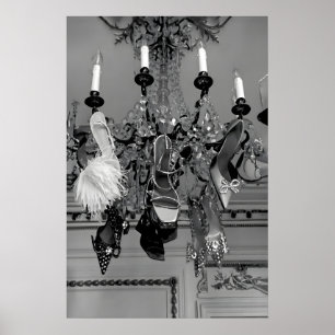 High Heels Kronleuchter Druck, Luxus Mode Poster