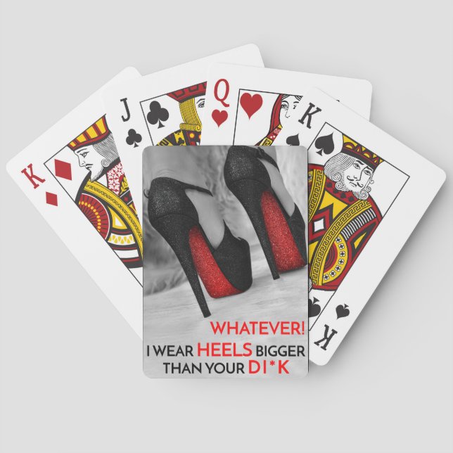 High Heels Louboutin Mode spielen Karten Zitat Spielkarten (Rückseite)