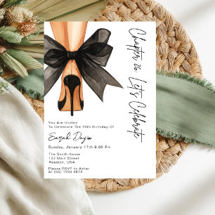 High Heels Schwarze Schleife 26. Geburtstagsfeier  Einladung