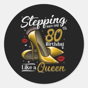 High Heels Stepg in meine 80th 80 und fabelhaft Runder Aufkleber
