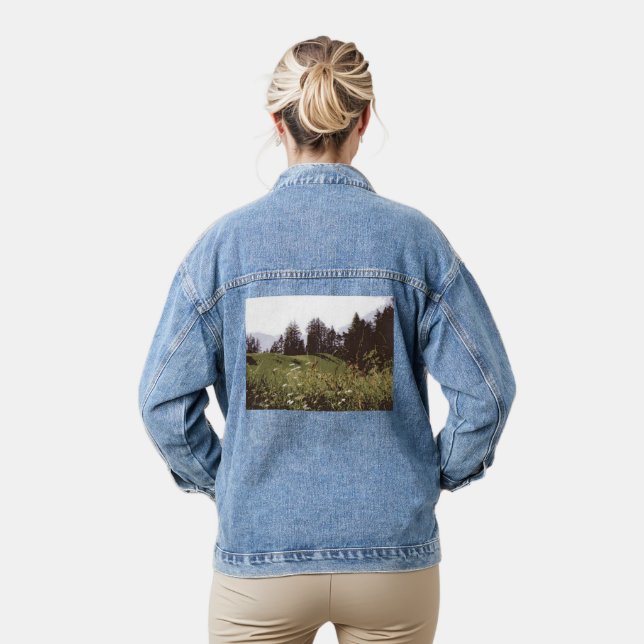High Mountain Paradise Frauen Denim Jacke (Modell)