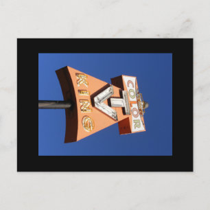 High Neon Style Schild Postkarte