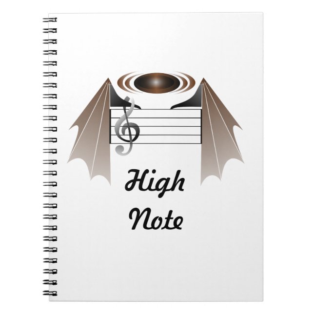 High Note Bat Favorite Song Notizblock (Vorderseite)