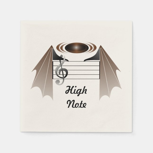 High Note Bat Favorite Song Serviette (Vorderseite)