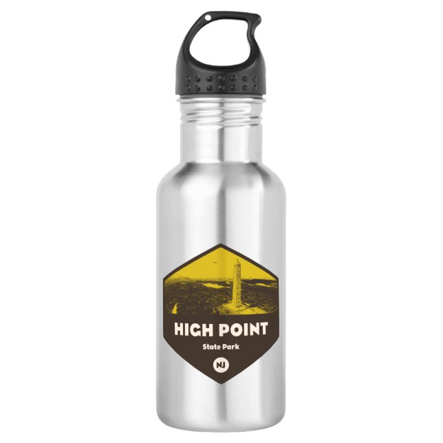 High Point Staat Park New Jersey Edelstahlflasche (Vorderseite)