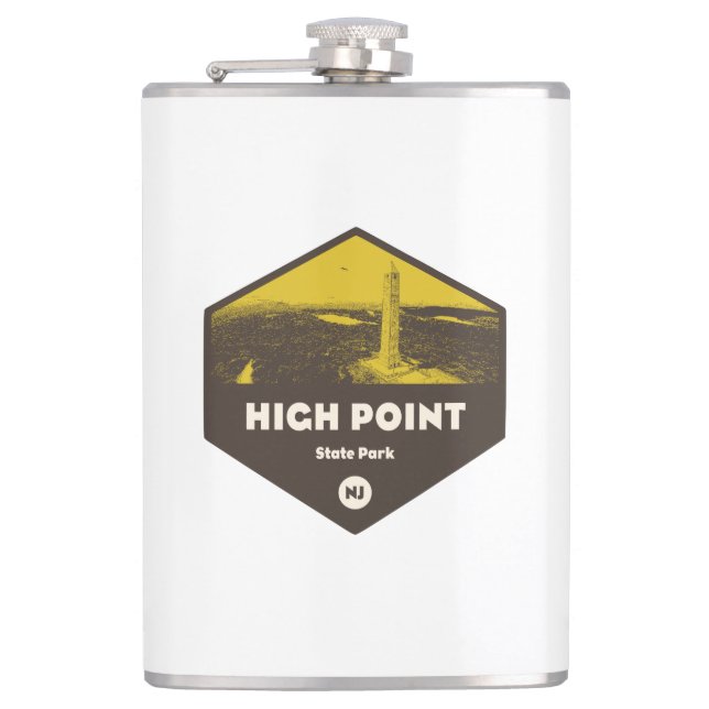 High Point Staat Park New Jersey Flachmann (Vorderseite)